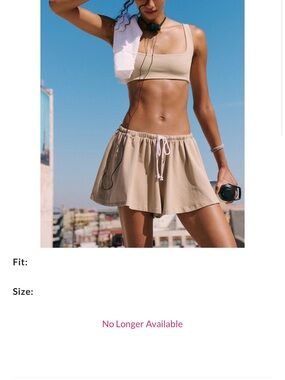 FP Movement by Free People Neutral Beige Flowy Athletic Shorts
